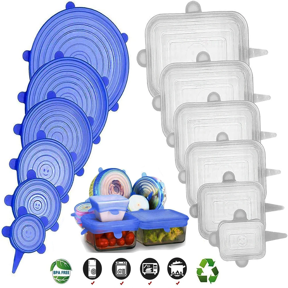 Silicone Stretch Lid - Flexible Lid Silicone Cover Food Wrap