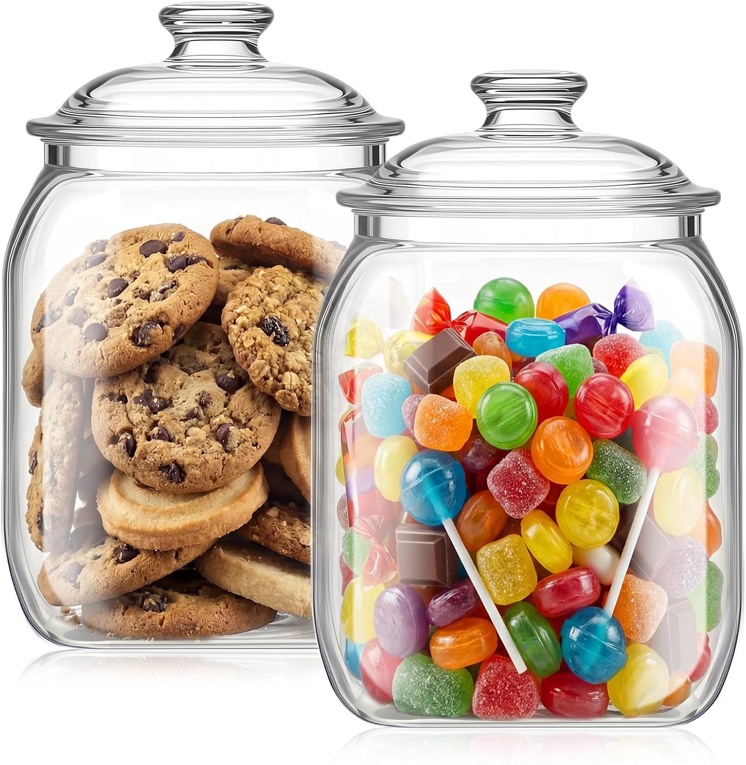 Food Storage In The Kitchen - 2 Pack Acrylic Cookie Candy Jar
