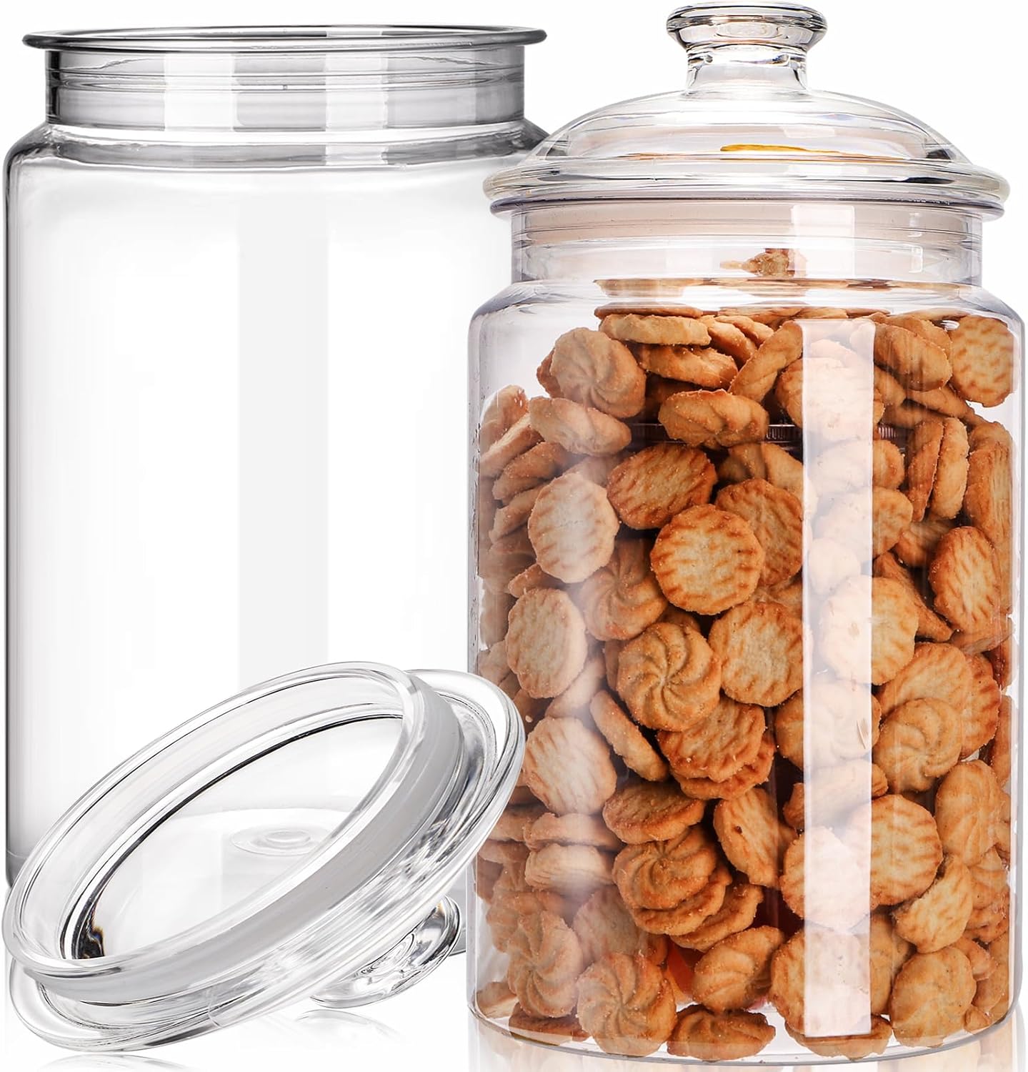 Food Storage With Lids - 2 Pack 130 oz Large Cookie