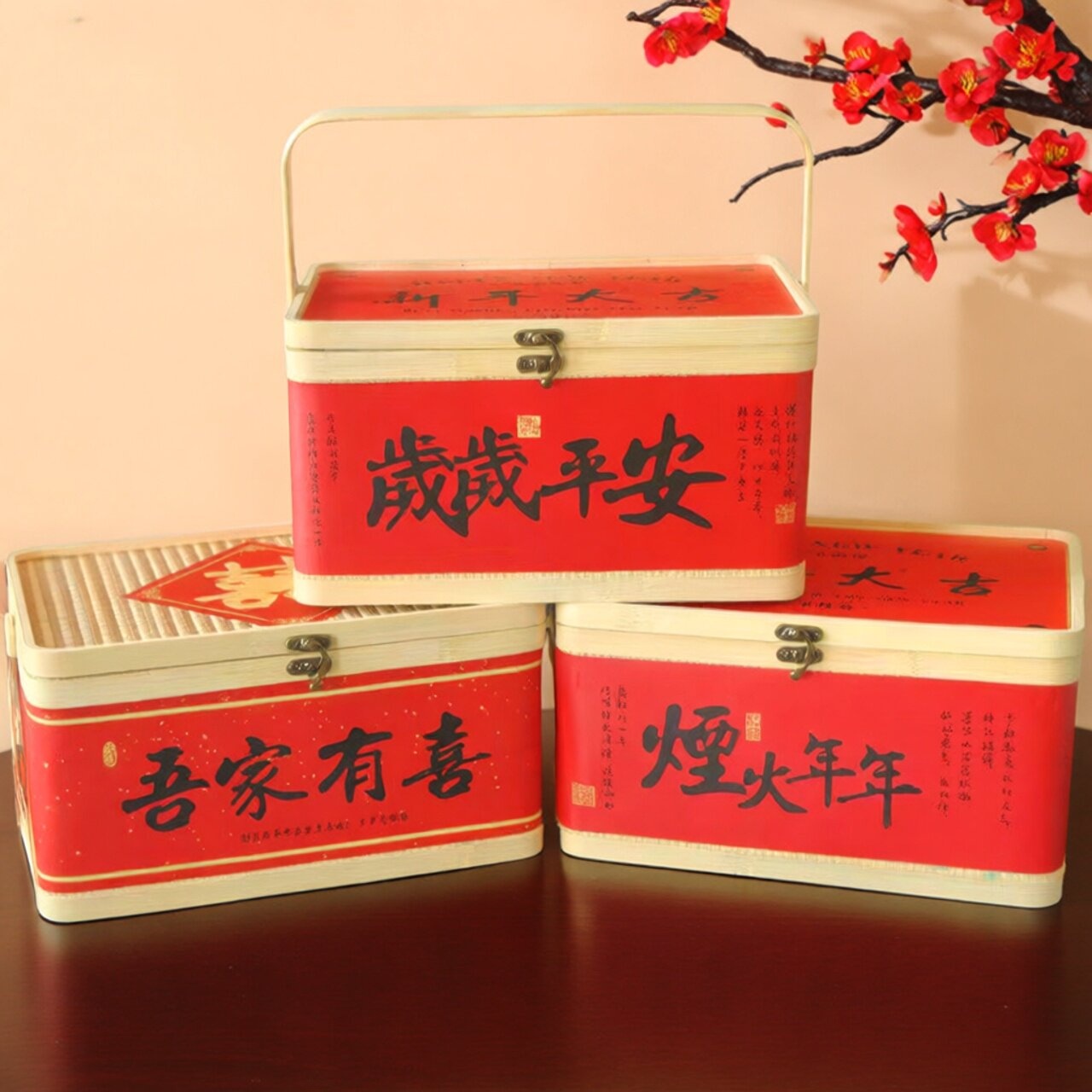 Large Red Gift Box Handheld Ha - Food Snacks Hamper recensione e prezzo