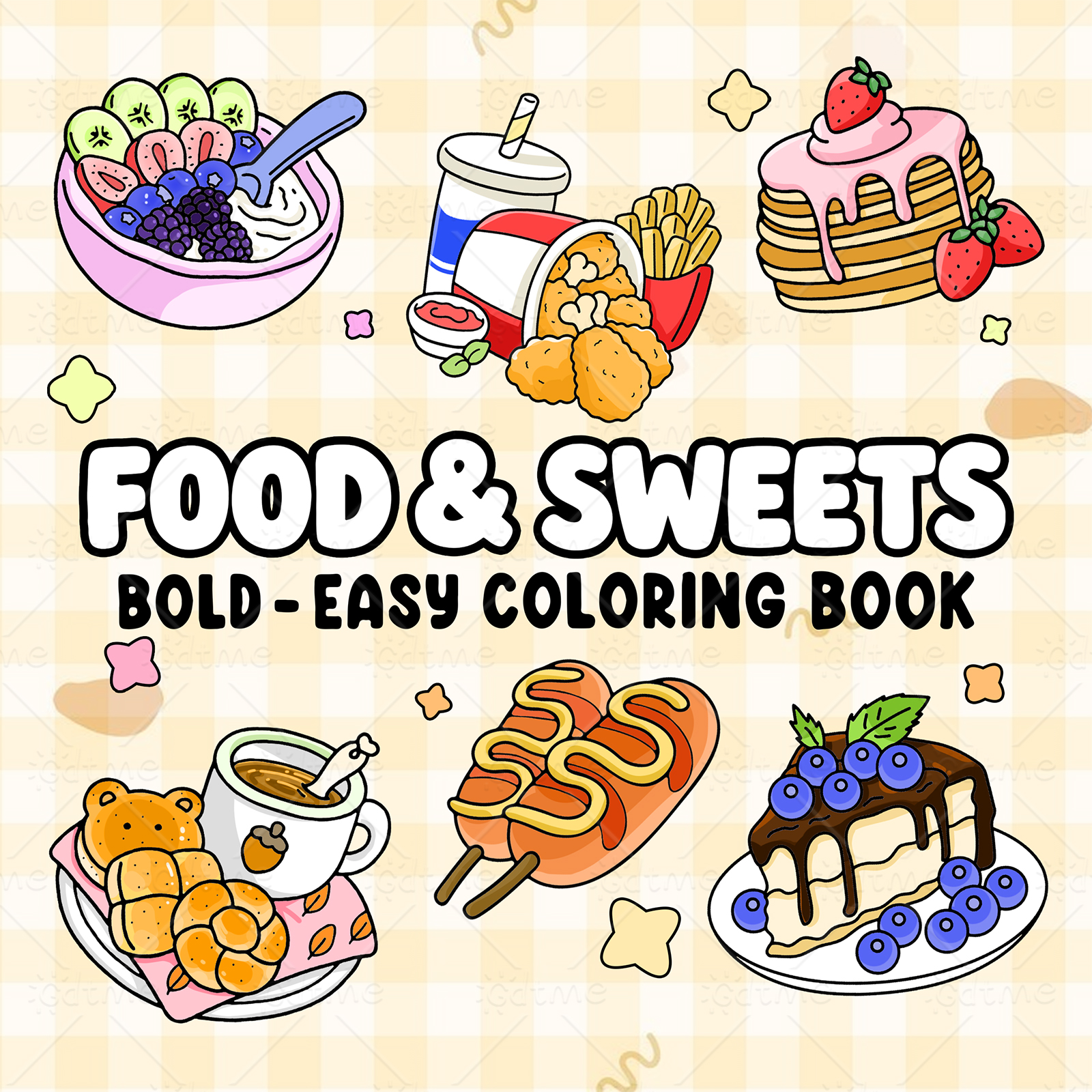 FOOD SWEETS Bold-easy Patterns - Food And Snacks Coloring Book Bold And Easy recensione e prezzo