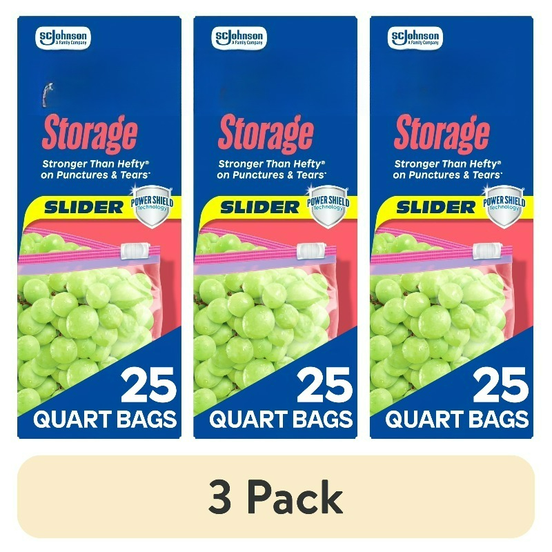 Food Storage Technology - (3 pack) Brand Slider Quart Food