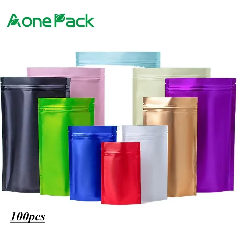 Food Storage With Lock - 100pcs Custom Matt Finished Seeds Packaging