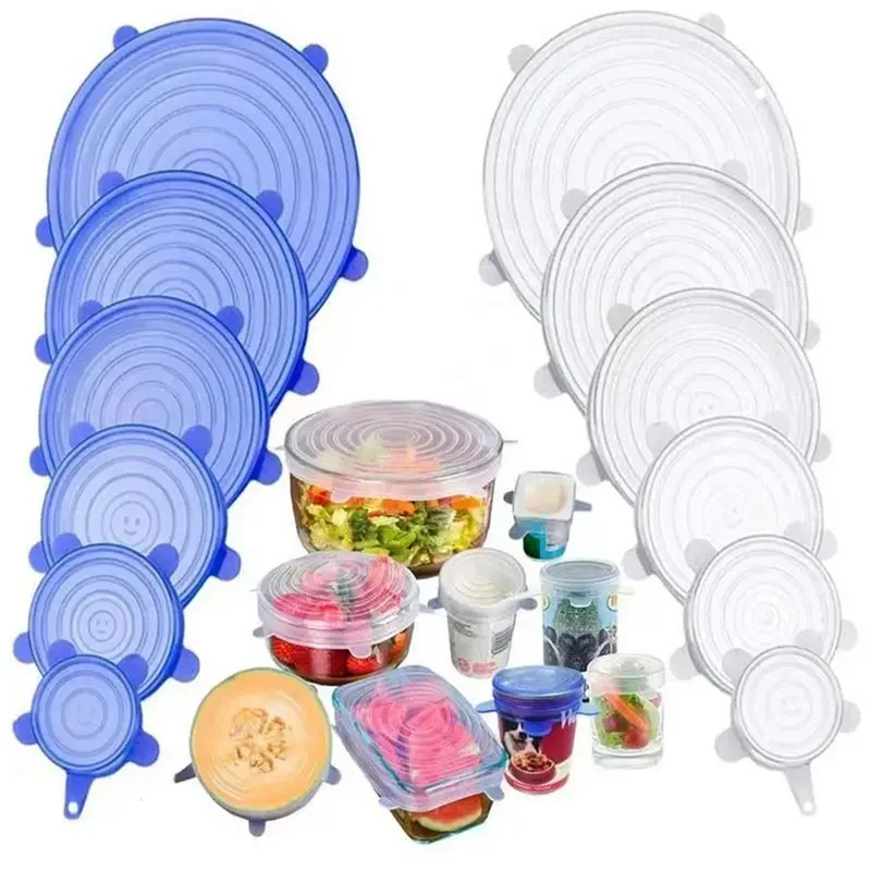 Silicone Stretch Lid - 6Pcs Food Grade Silicone Preservation Cover
