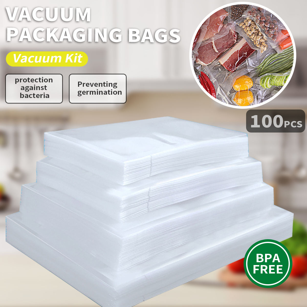 Food Storage Vacuum - Vacuum Sealing Machine Accessories，Food preservation bag,