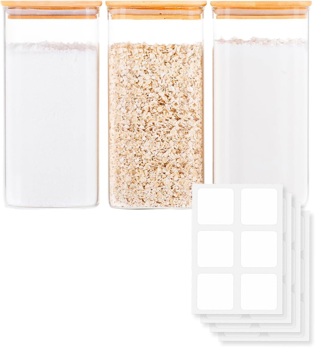 Food Storage With Lids - Glass Food Storage Jars with Airtight