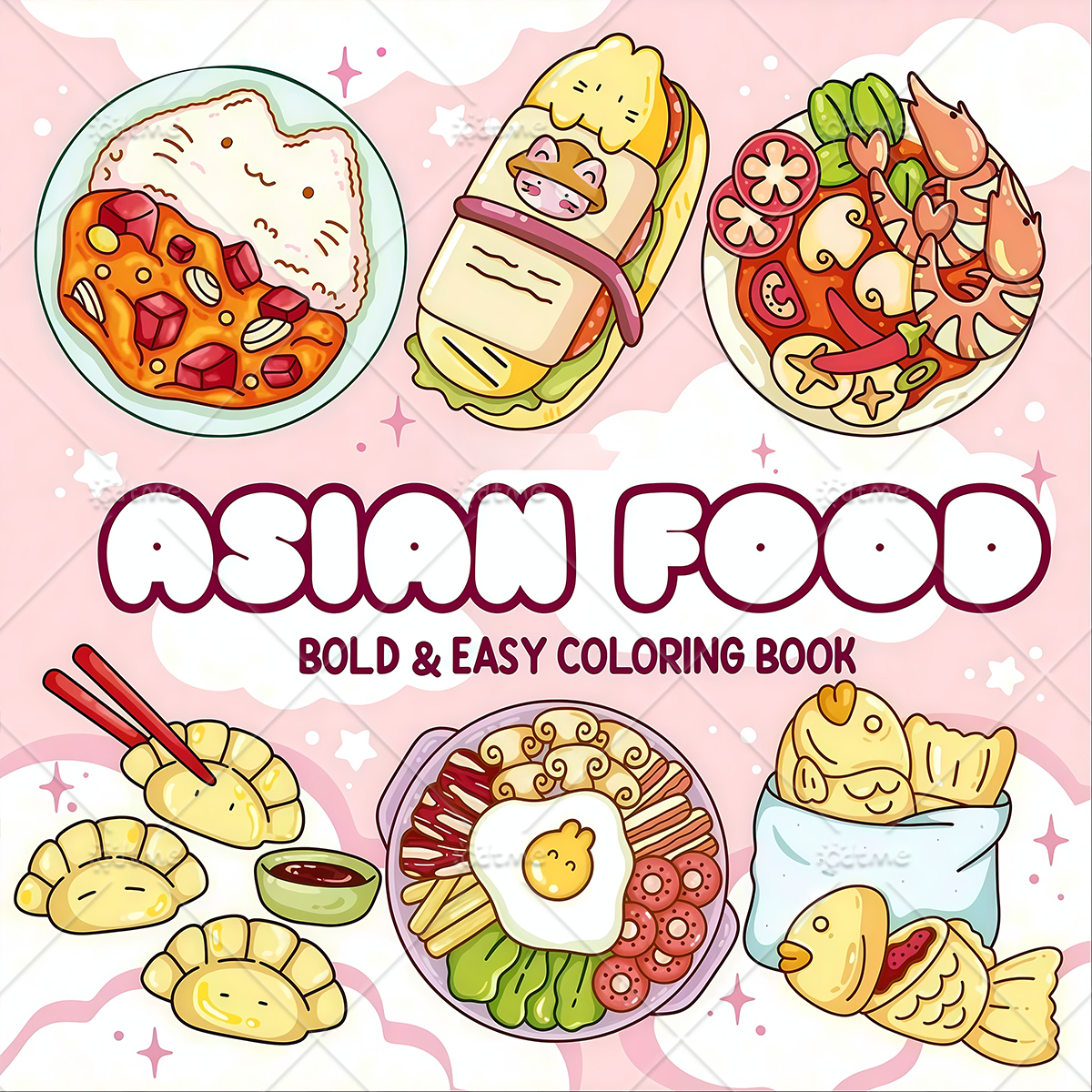 ASIAN Food Bold-easy Patterns  - Food And Snacks Coloring Book Bold And Easy recensione e prezzo