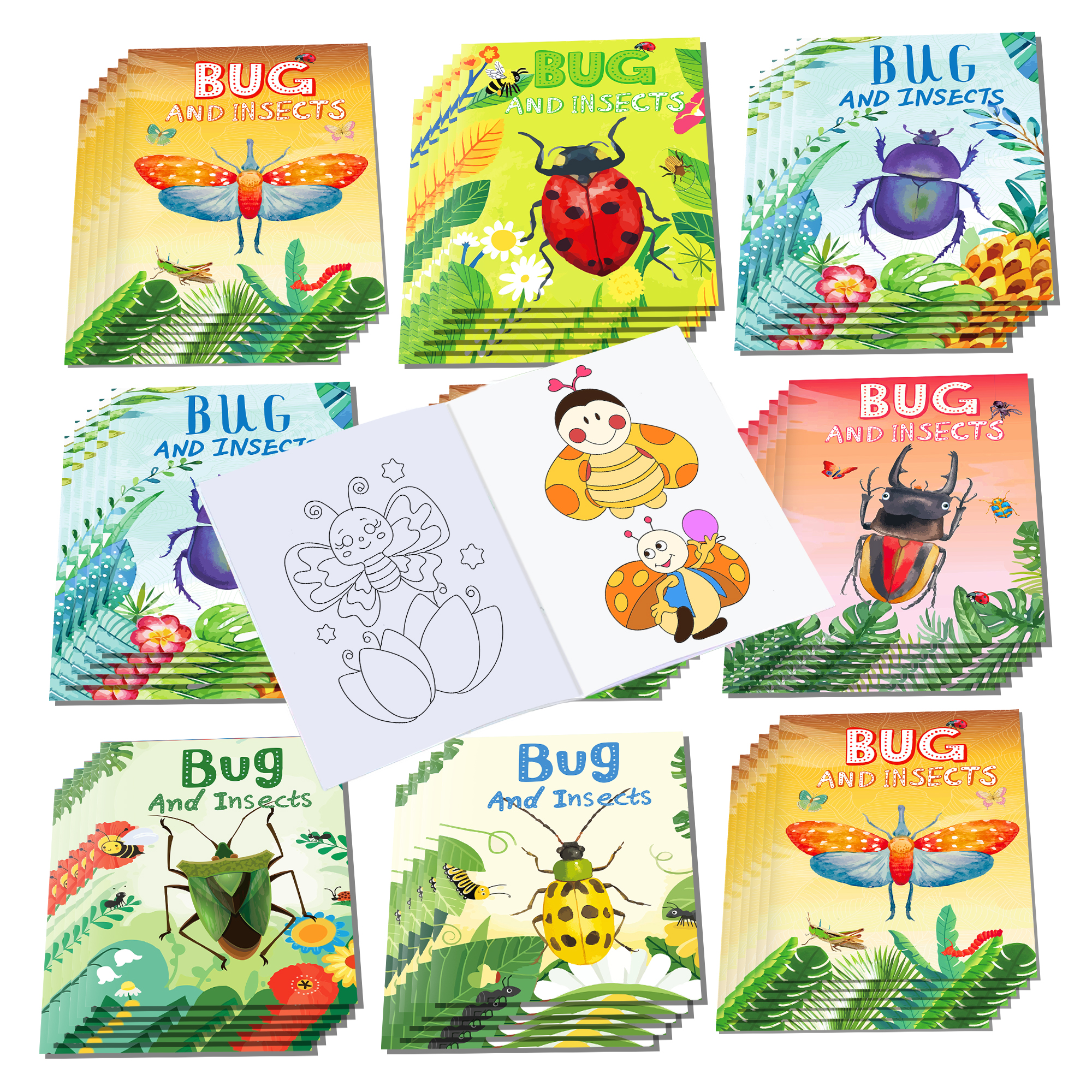 12pcs Cartoon Insect Bug Sprin - Food And Snacks Coloring Book Bold And Easy recensione e prezzo