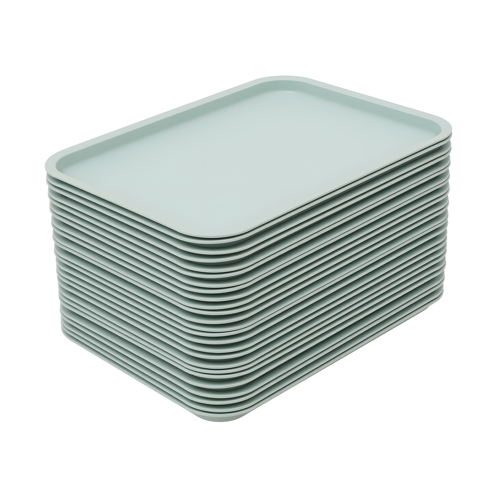 Food Storage For Restaurant - 24Pcs Stackable Restaurant Trays Non-Slip Surface