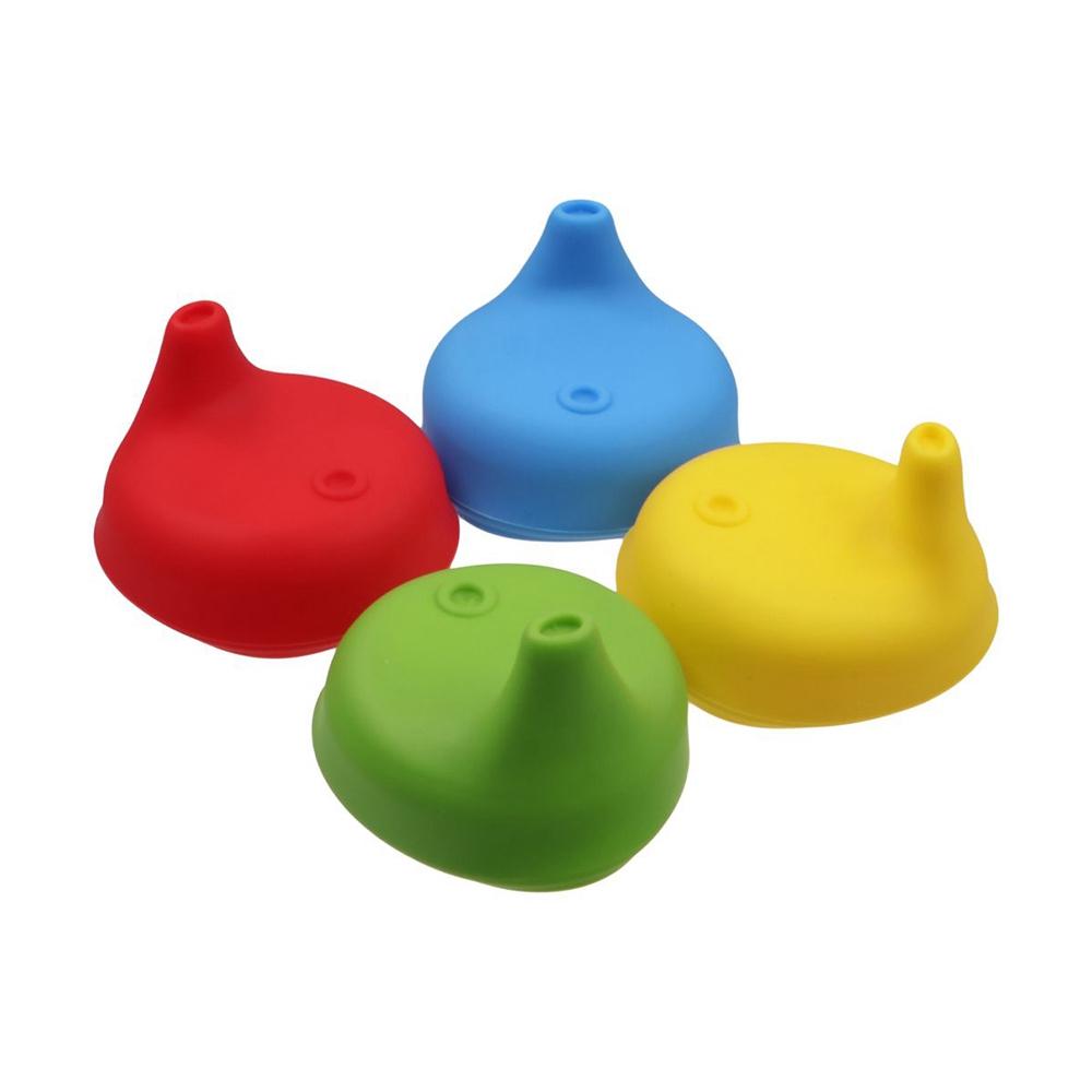 Silicone Stretch Lid - With Protruding Straw Hole Silicone Sippy