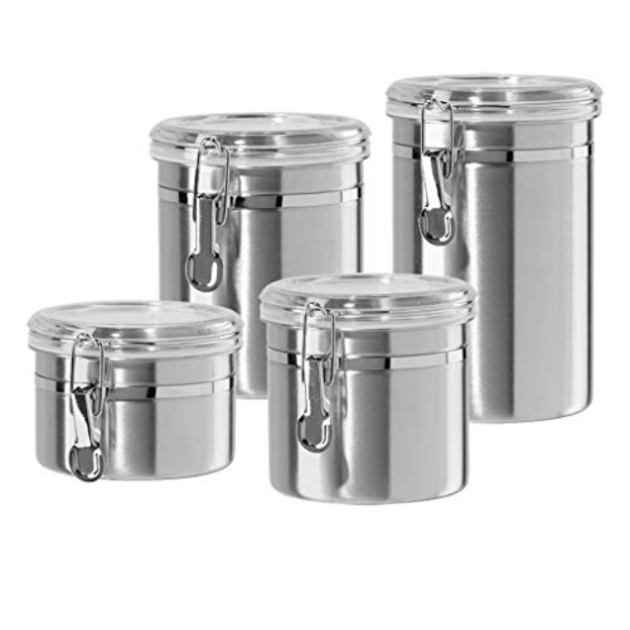 Food Storage In The Kitchen - Set of 4 Stainless Steel Kitchen