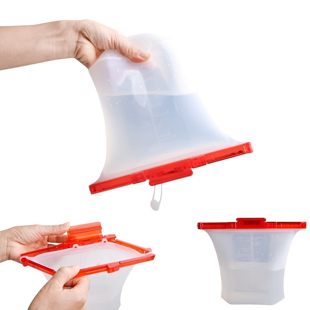 Food Storage With Lock - 1000ml Fresh-keeping Bag Double Lock Food-grade