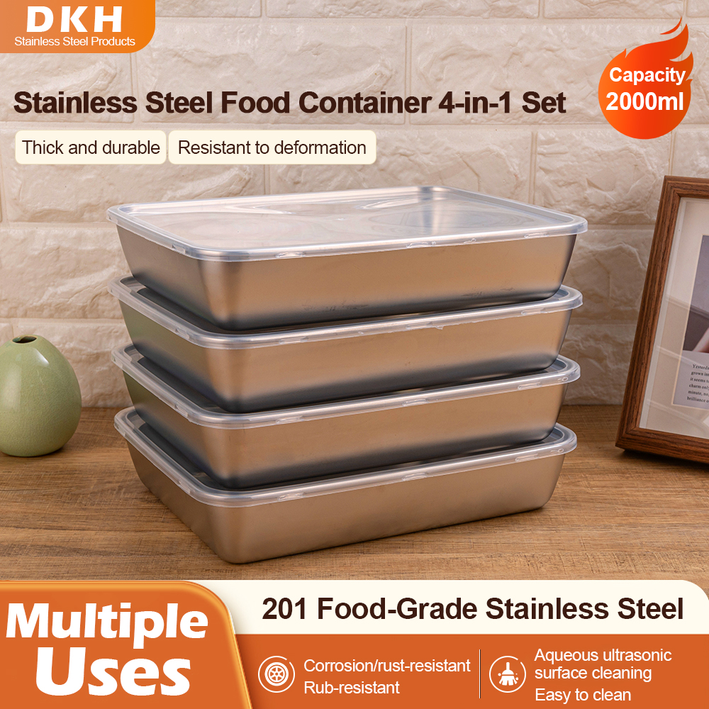 Food Storage No Pantry - MTM 4PCS Stainless Steel Food Storage