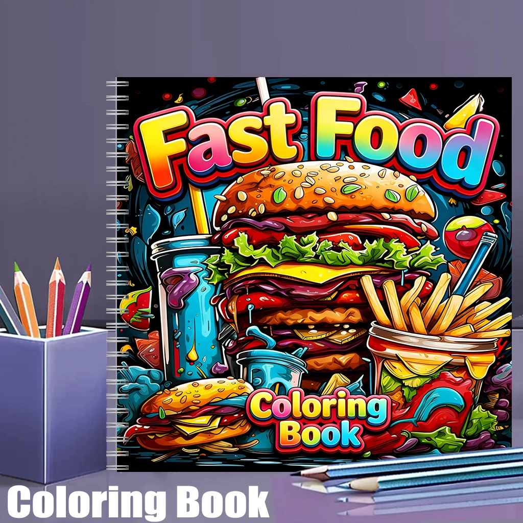Fast Food Coloring Book for Ad - Food Snacks Packaging recensione e prezzo