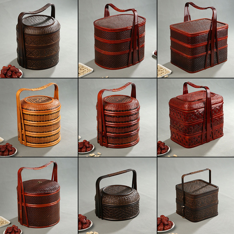 Bamboo Picnic Basket with Lid - Food Snacks Hamper recensione e prezzo