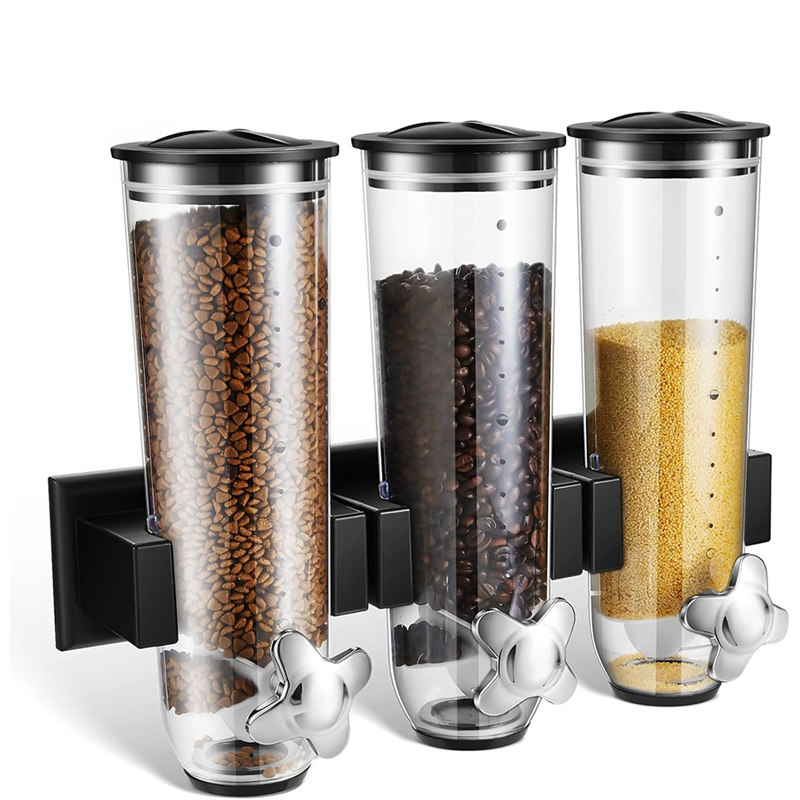 Food Storage No Pantry - Wall Mount Triple Dry Cereal Grain