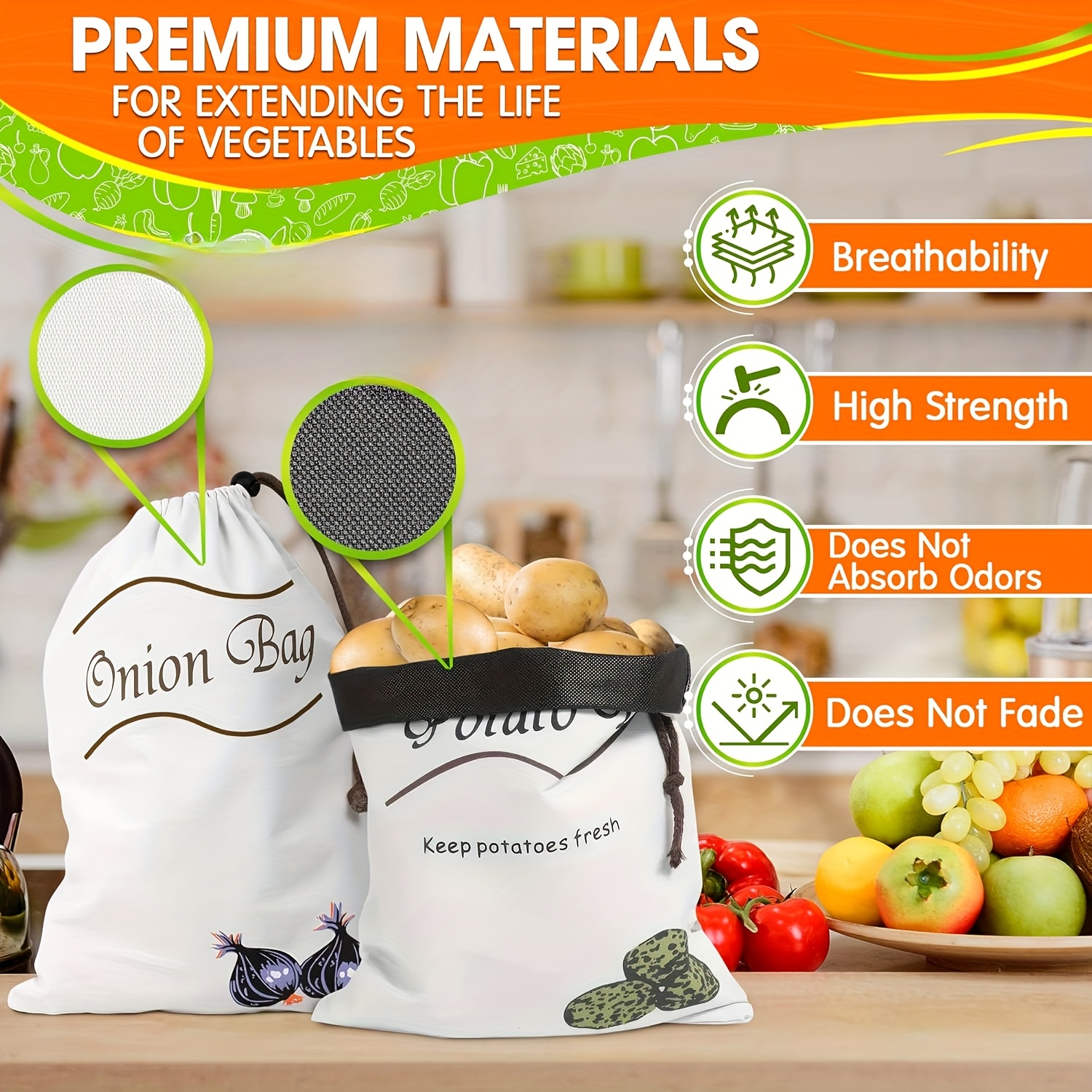 2pcs Reusable Vegetable Storag - Food Storage In Roots recensie en prijs