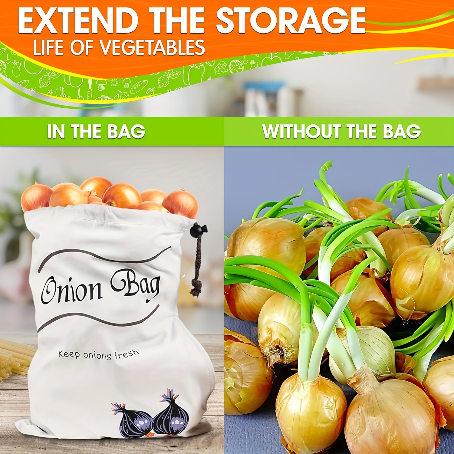 2pcs Reusable Vegetable Storag - Food Storage In Roots recensie en prijs