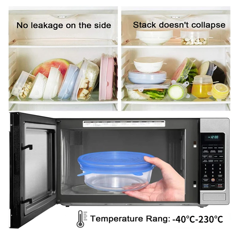 6PCS Stretch Silicone Covers R - Silicone Stretch Lid recensie en prijs