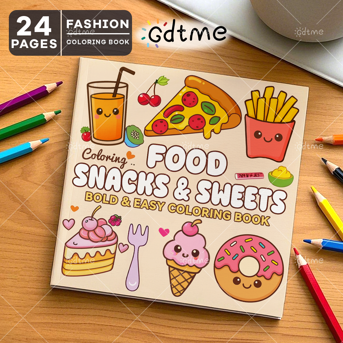 FOOD SNACKS & SWEETS Themed Co - Food And Snacks Coloring Book Bold And Easy recensione e prezzo