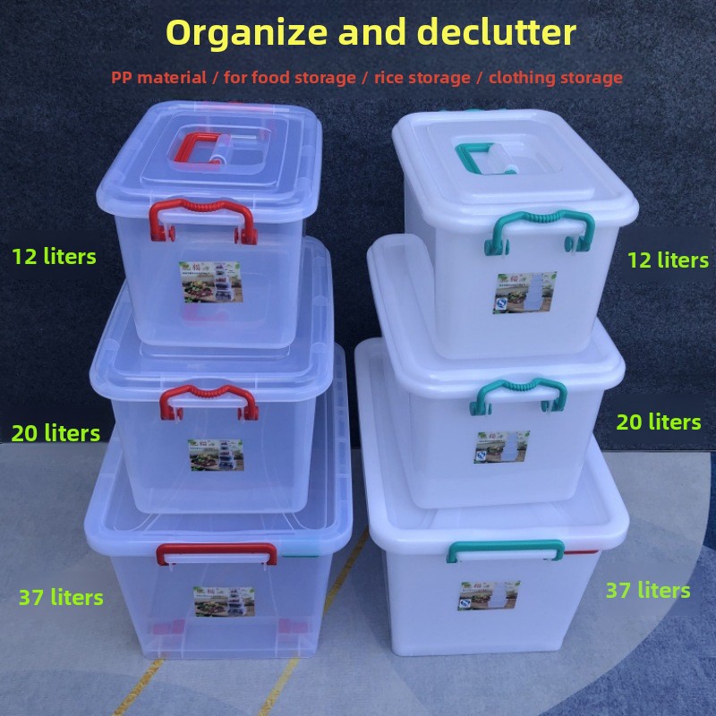 Thickened Plastic Storage Box  - Food Storage With Wheels recensie en prijs