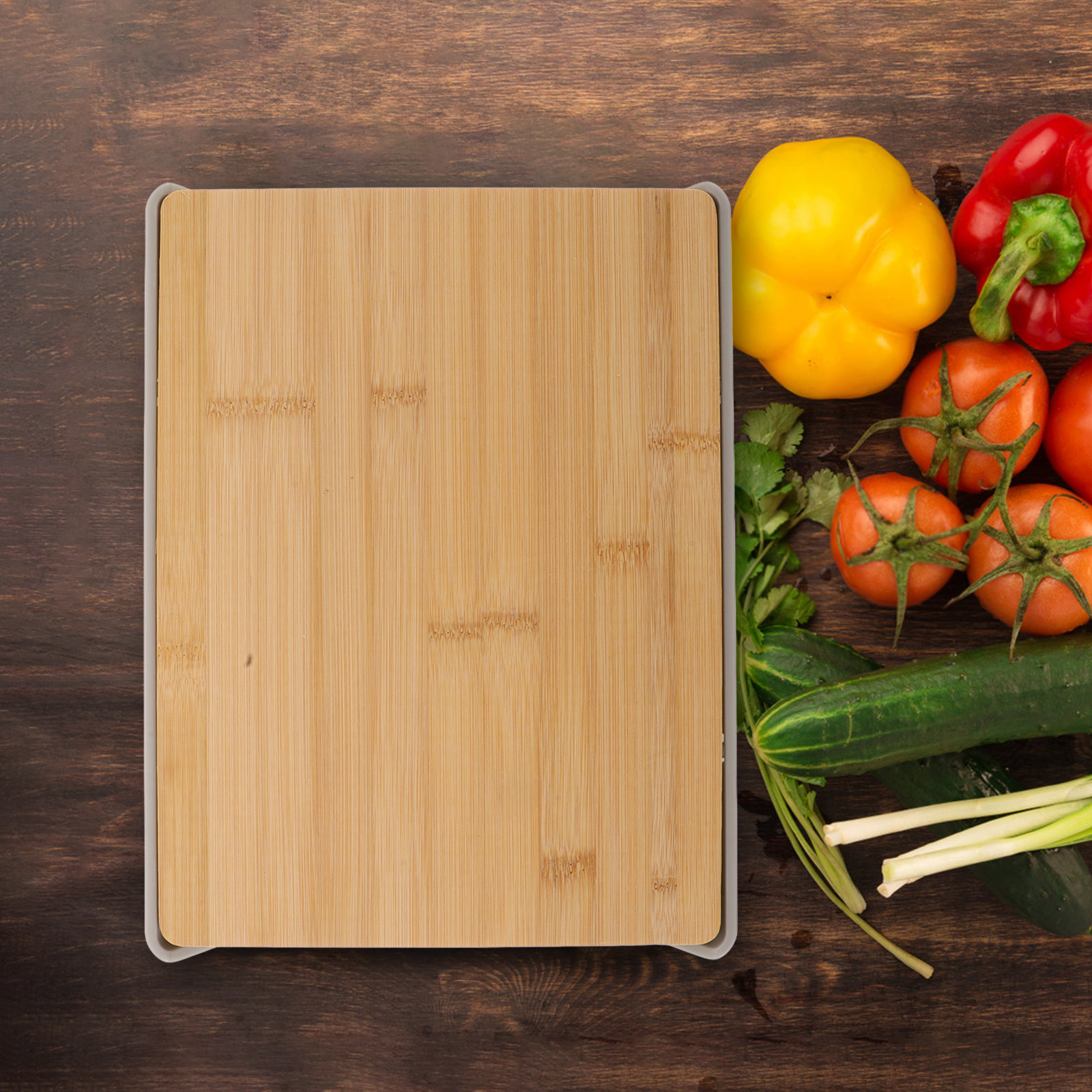 Bamboo Cutting Board with Pull - Food Storage In The Kitchen recensie en prijs