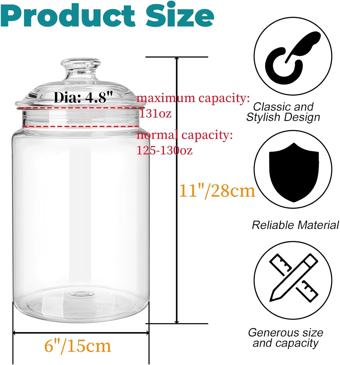 2 Pack 130 oz Large Cookie Jar - Food Storage With Lids recensie en prijs