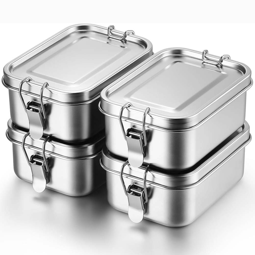 4Pcs Stainless Steel Bento Box - Food Storage With Lock recensie en prijs