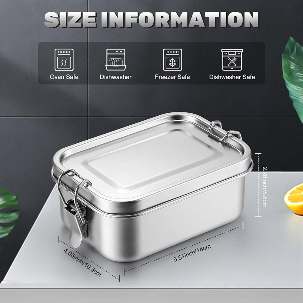 4Pcs Stainless Steel Bento Box - Food Storage With Lock recensie en prijs