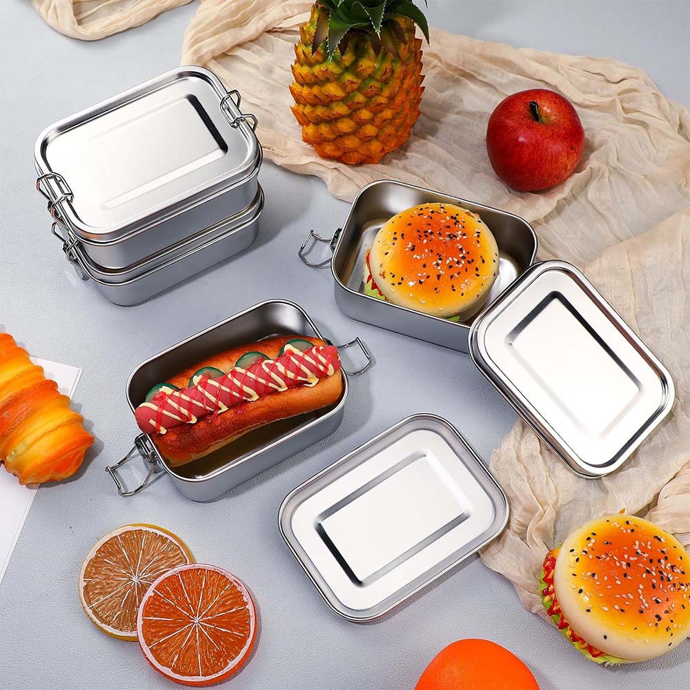 4Pcs Stainless Steel Bento Box - Food Storage With Lock recensie en prijs