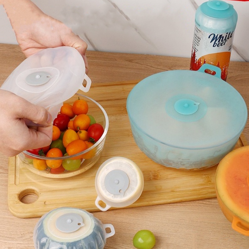 4Pcs/Set Silicone Fresh-keepin - Silicone Stretch Lid recensie en prijs