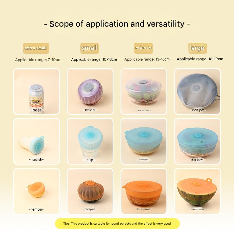 4Pcs/Set Silicone Fresh-keepin - Silicone Stretch Lid recensie en prijs