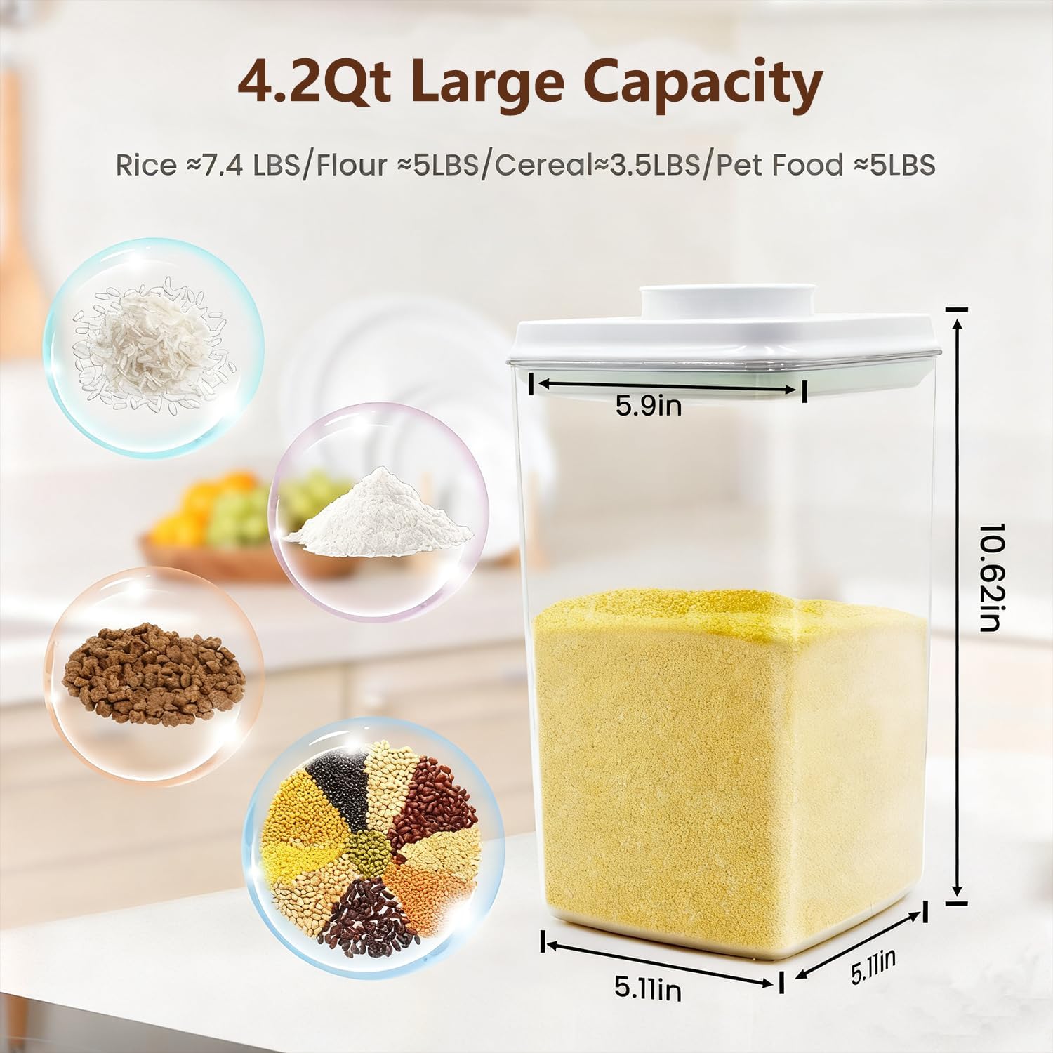 4 Pcs Large Pop Airtight Food  - Food Storage In The Kitchen recensie en prijs