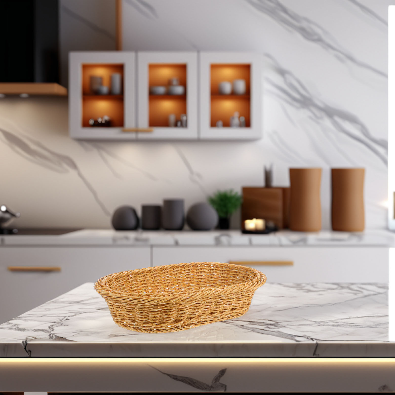 Plastic Woven Oval Bread Baske - Food Storage Pantry recensie en prijs