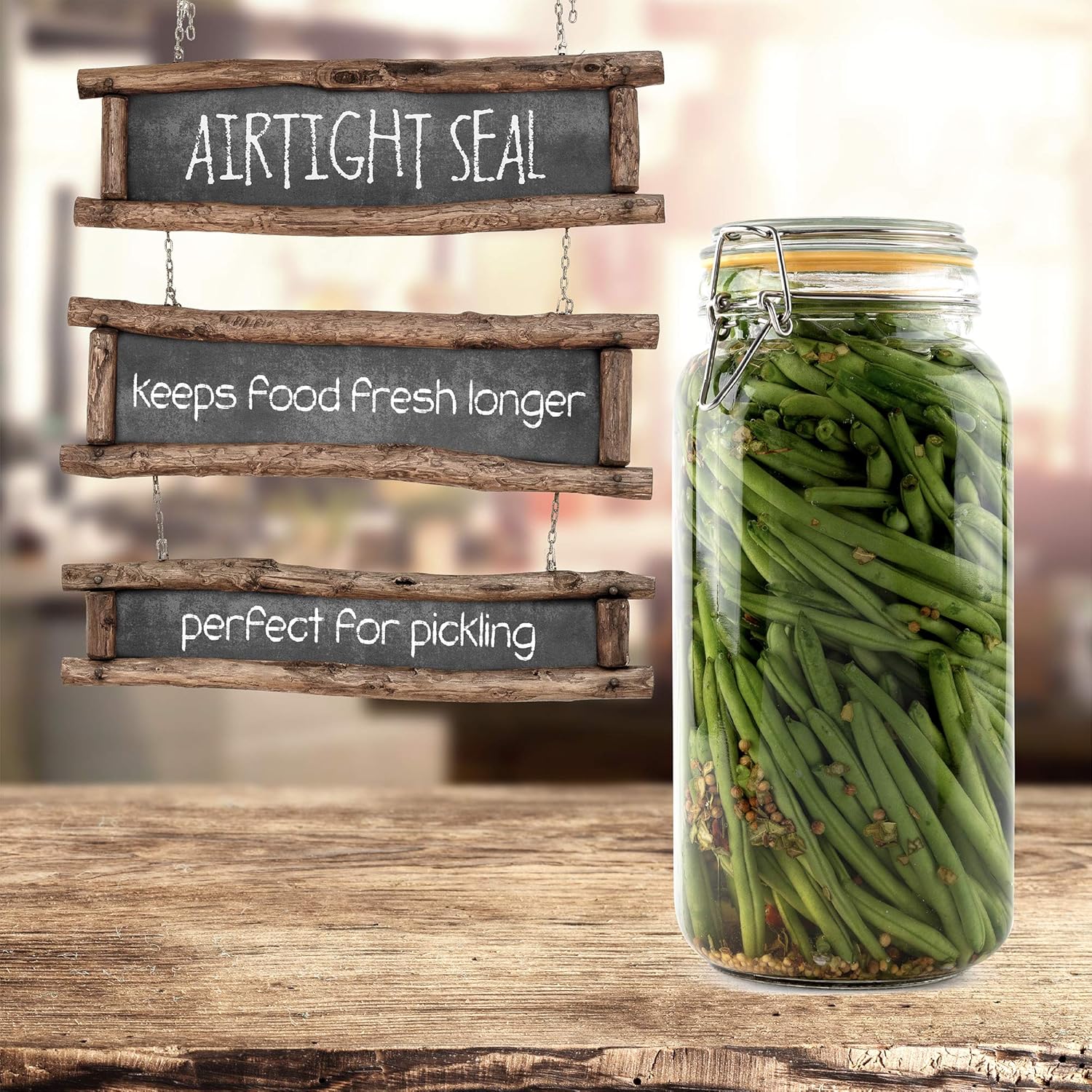 Glass Jars with Lids 67 oz Foo - Food Storage In The Kitchen recensie en prijs