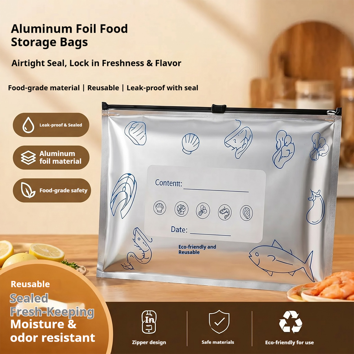 60pcs Aluminum Foil Food Seala - Food Storage With Lock recensie en prijs