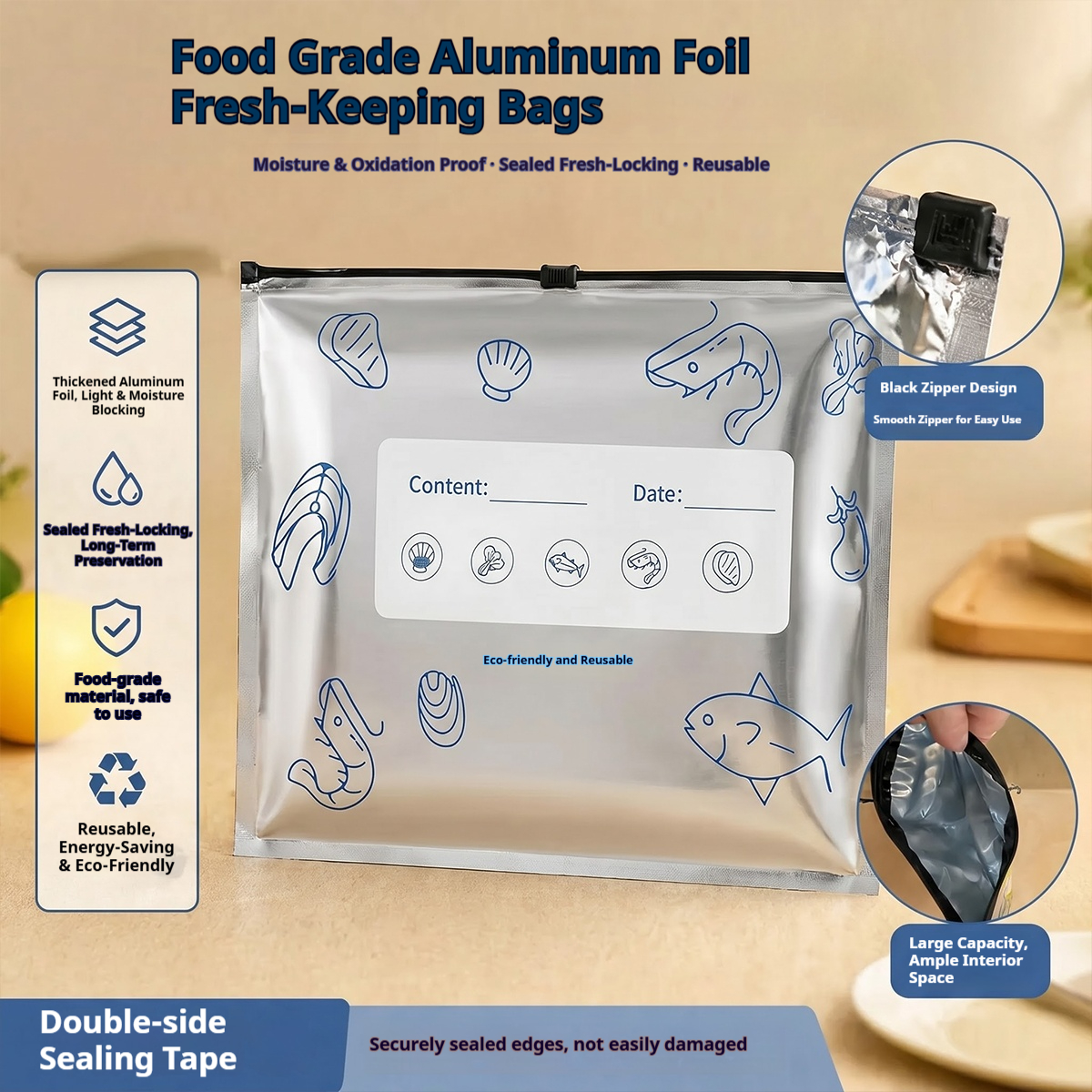 60pcs Aluminum Foil Food Seala - Food Storage With Lock recensie en prijs
