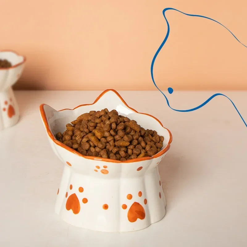 Cat Ceramic Food Bowl Elevated - Food Drink Snacks recensione e prezzo