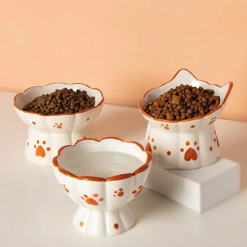Cat Ceramic Food Bowl Elevated - Food Drink Snacks recensione e prezzo
