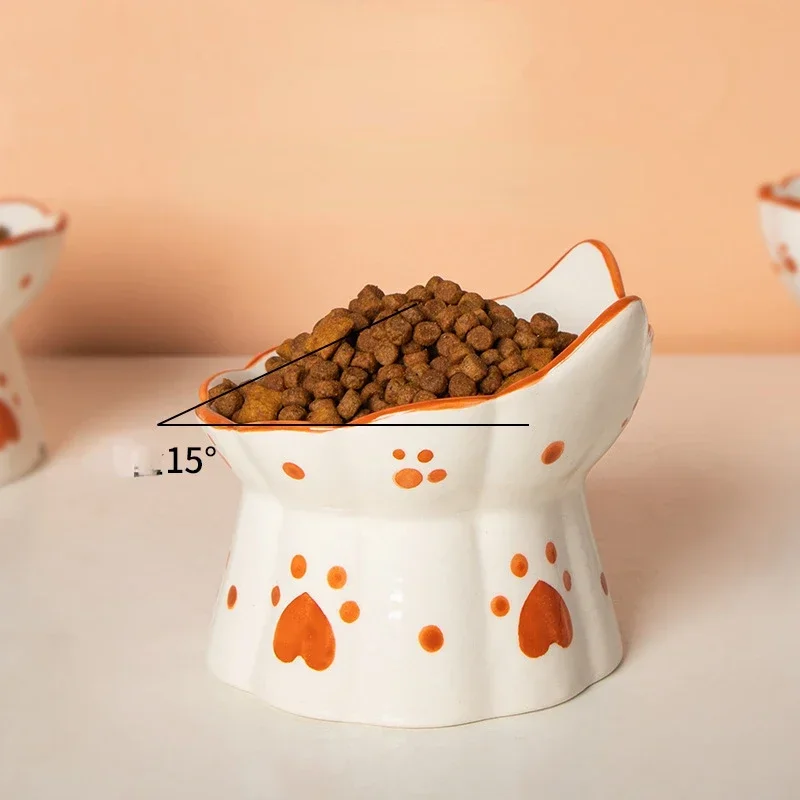 Cat Ceramic Food Bowl Elevated - Food Drink Snacks recensione e prezzo