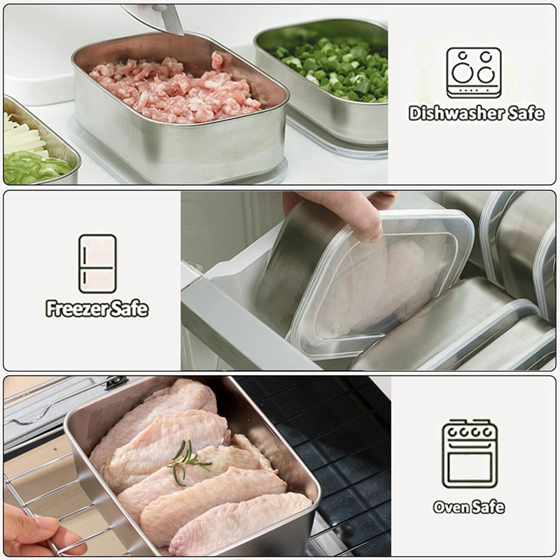 Stainless Steel Containers for - Food Storage With Lids recensie en prijs