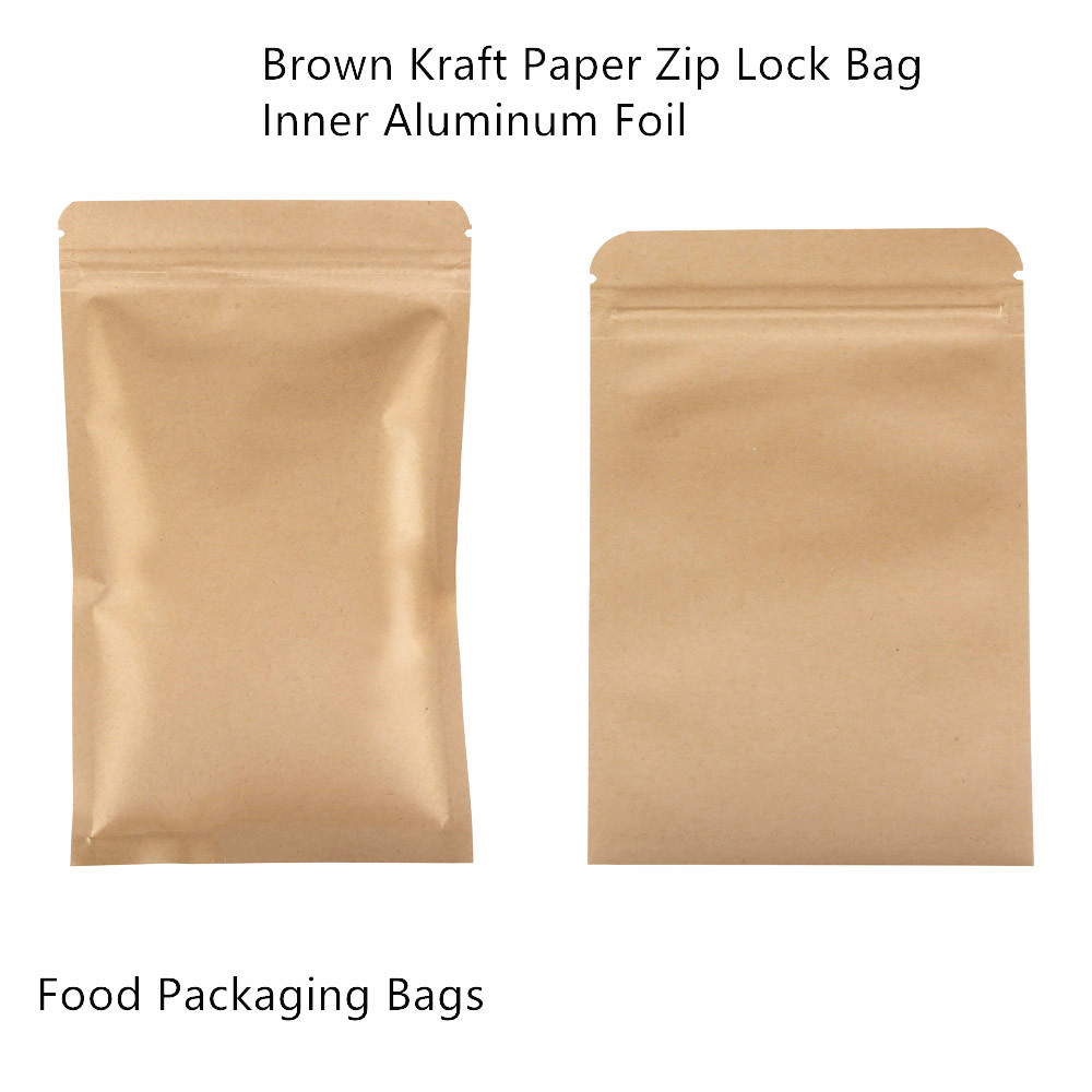 100pcs Brown Kraft Paper Zip L - Food Storage With Lock recensie en prijs