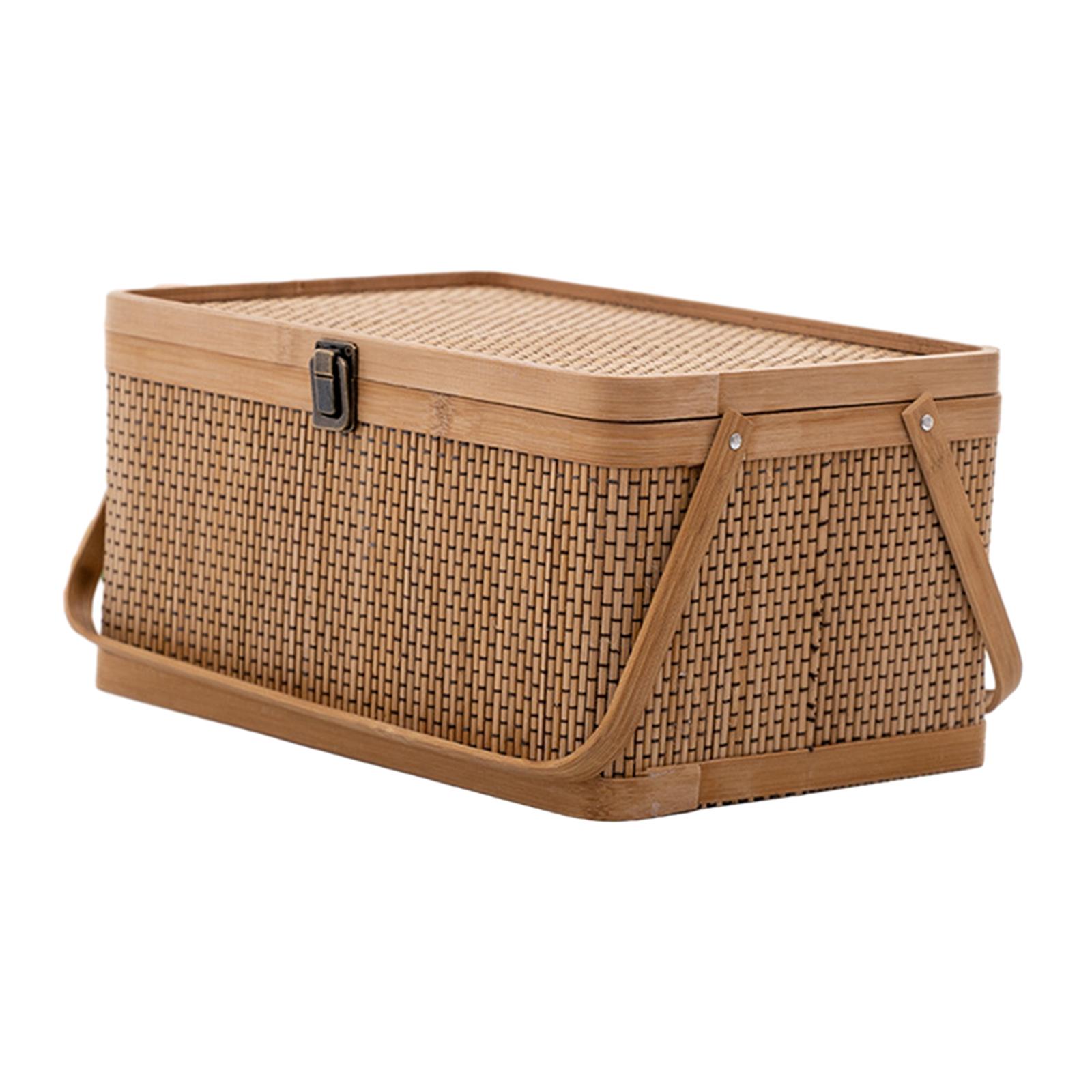 Handcrafted Bamboo Picnic Bask - Food Snacks Hamper recensione e prezzo