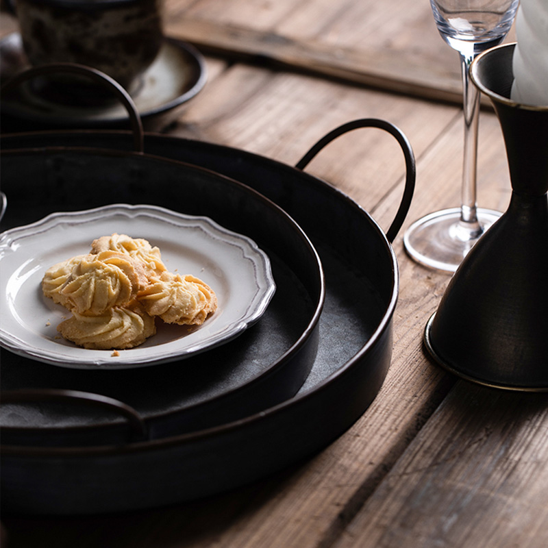 European Retro Round Iron Plat - Food Storage For Restaurant recensie en prijs