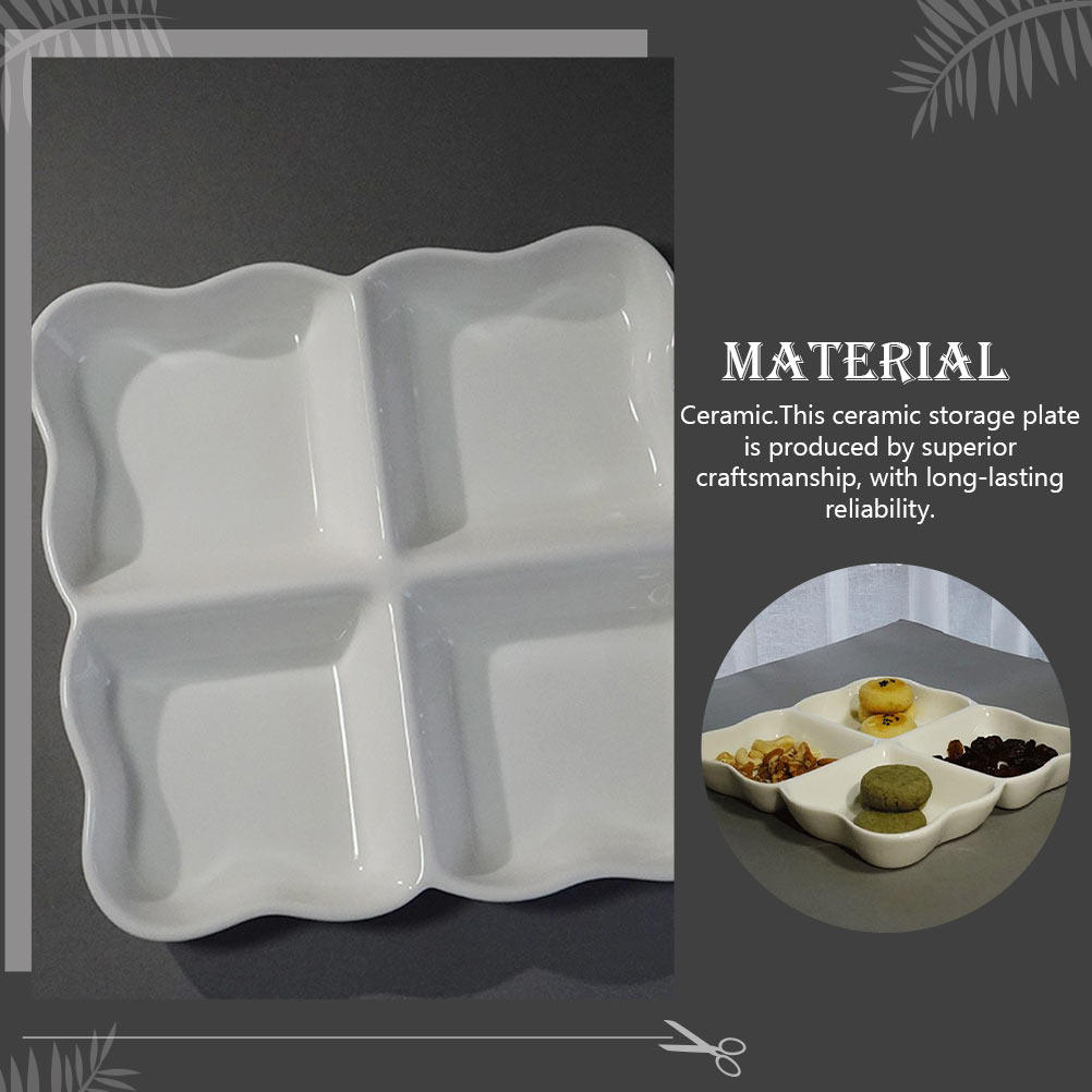 4-Compartment Ceramic Snack Di - Food Storage For Restaurant recensie en prijs