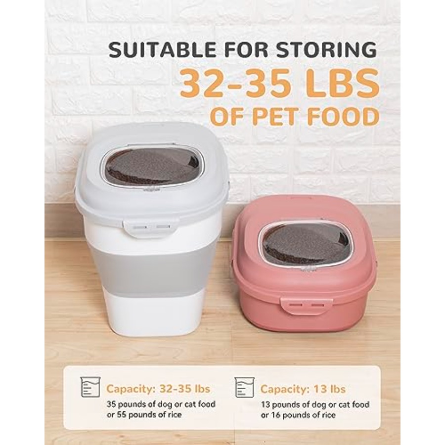 30-35 Lbs Dog Food Storage Con - Food Storage With Wheels recensie en prijs