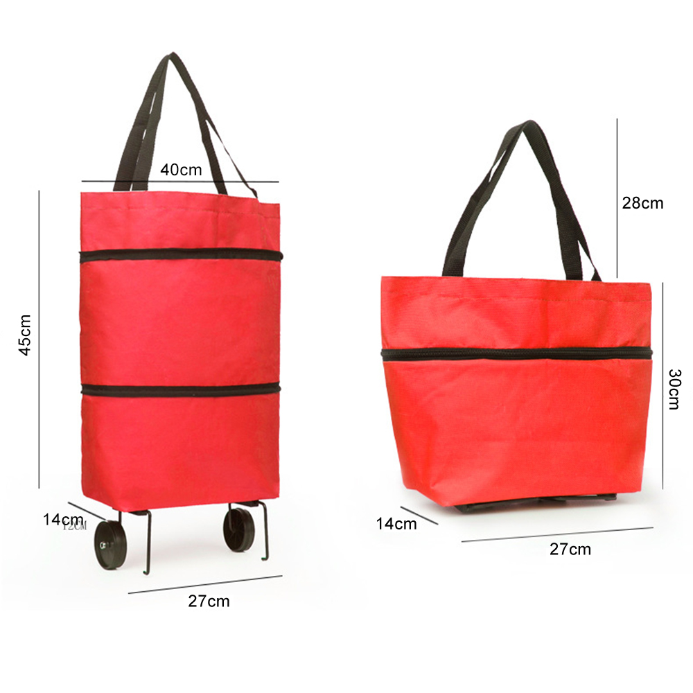 Folding Shopping Pull Cart Tro - Food Storage With Wheels recensie en prijs