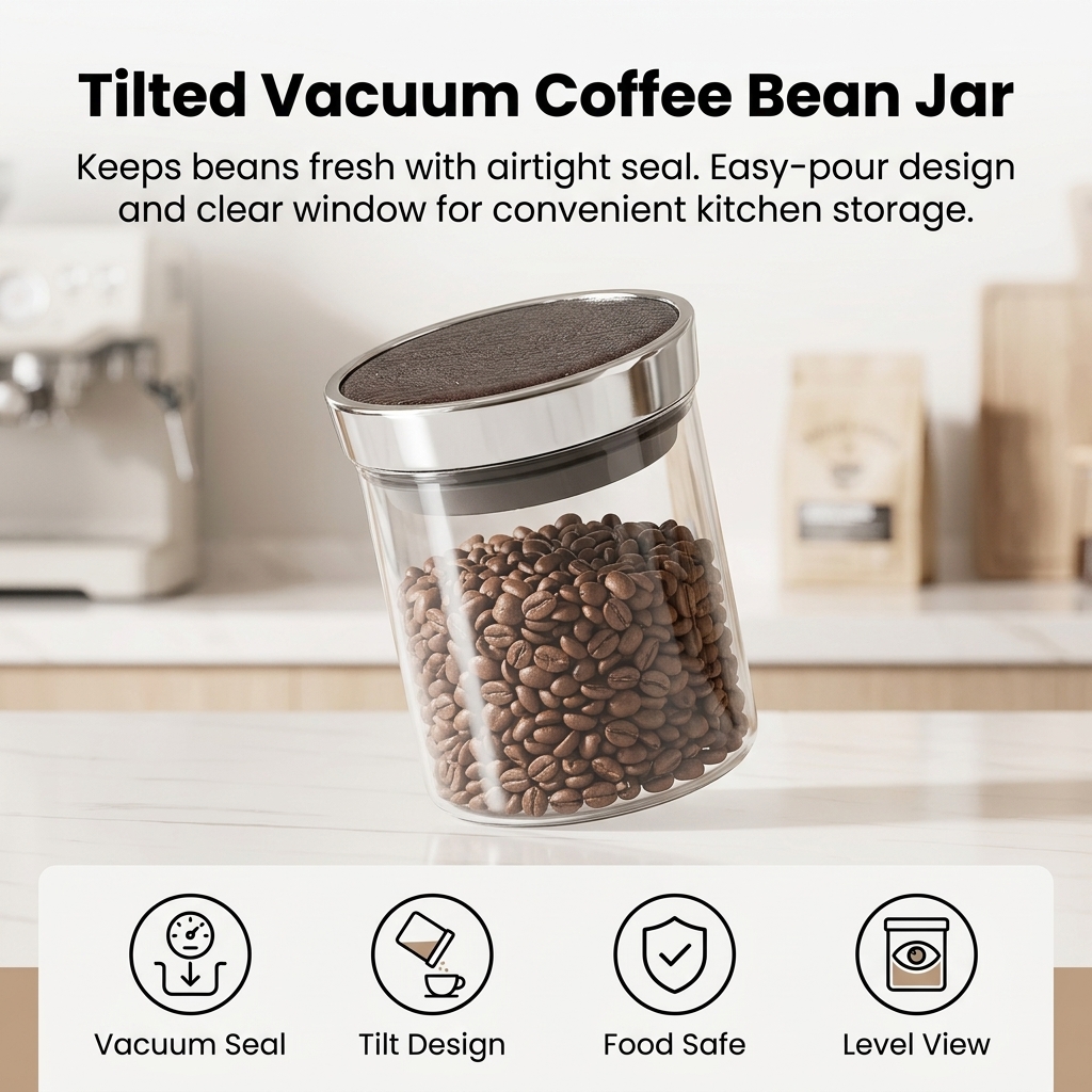 Coffee Bean Storage Jar With V - Food Storage Technology recensie en prijs