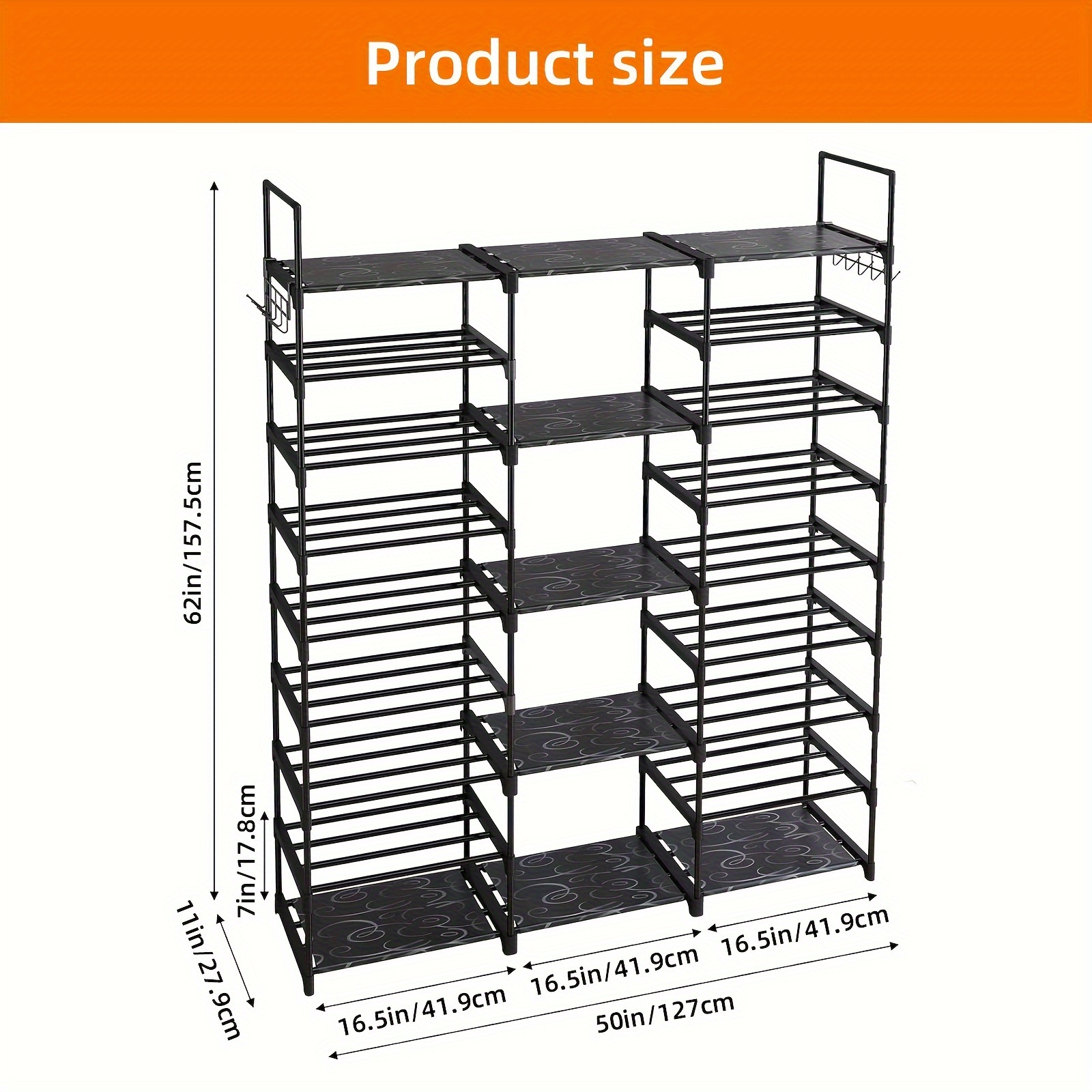 1pc 9 Tier Shoe Rack Organizer - Food X recensione e prezzo
