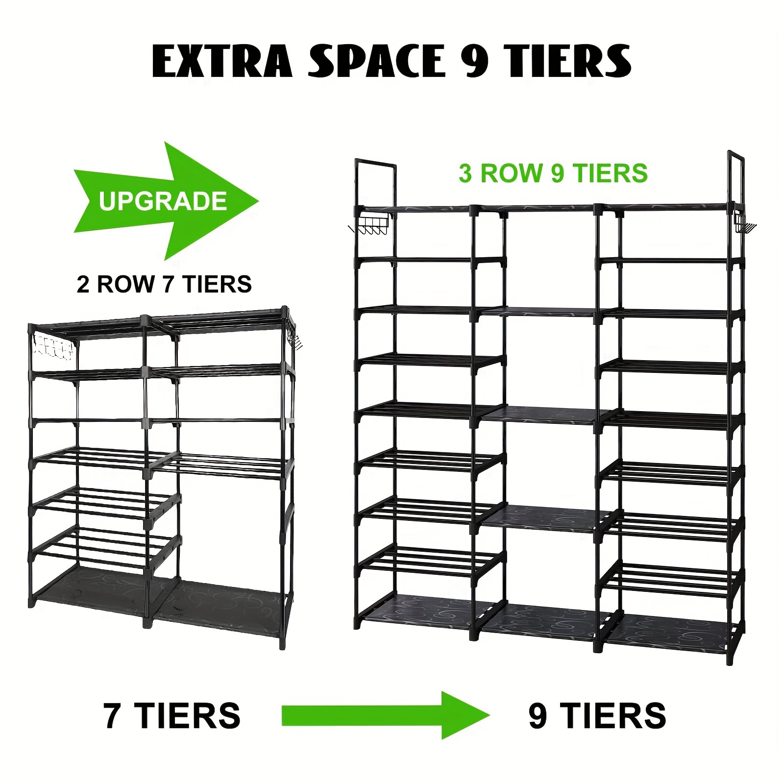 1pc 9 Tier Shoe Rack Organizer - Food X recensione e prezzo